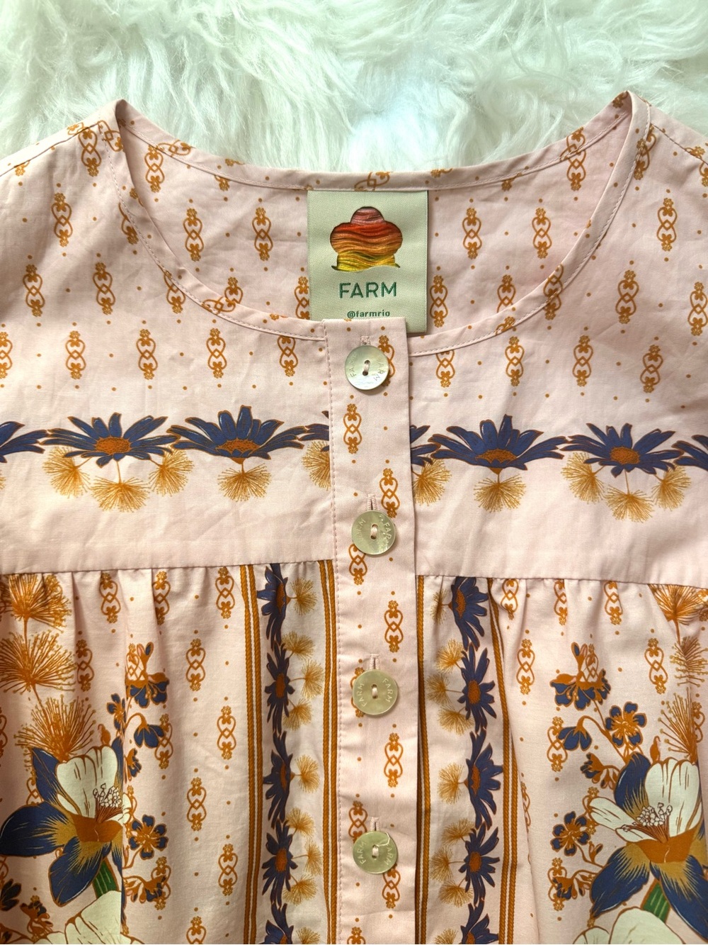 FARM Rio Dream Garden Cotton Mini Dress, Size M, NWT 🇧🇷 - Picture 7 of 16